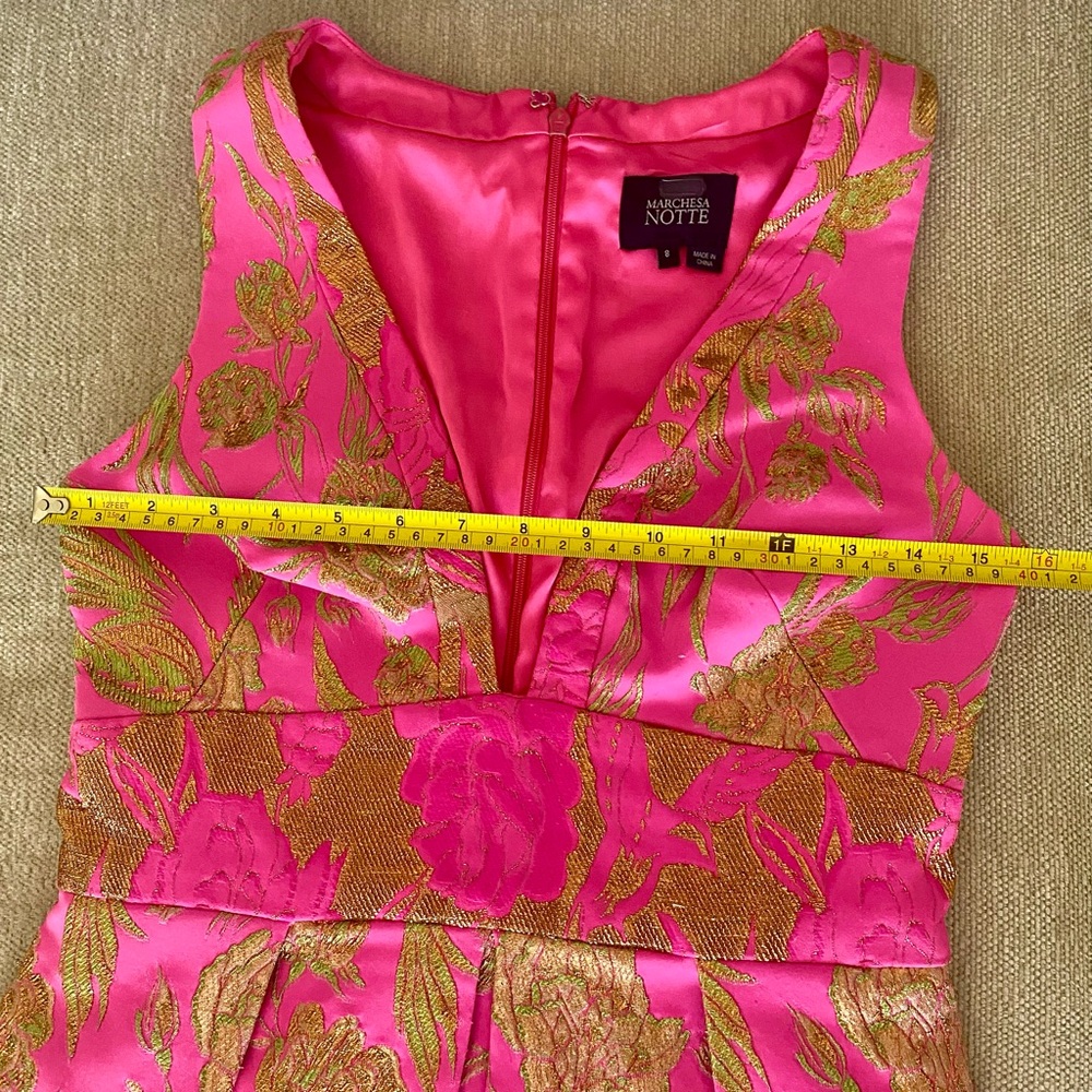 Marchesa Pink and Gold Dress - Picture 11 of 12